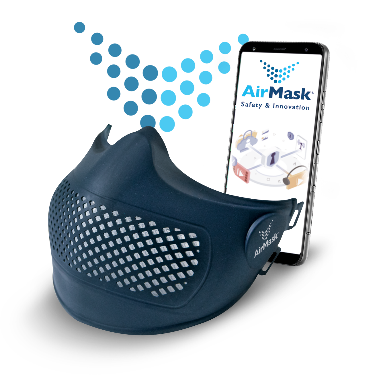 AirMask®PRO iBeacon BLE con Sensore di Temperatura